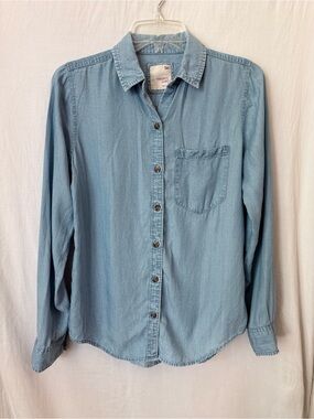 Lyocell Chambray Shirt Campus Style Blue Soft Button Up Favorite Shirt